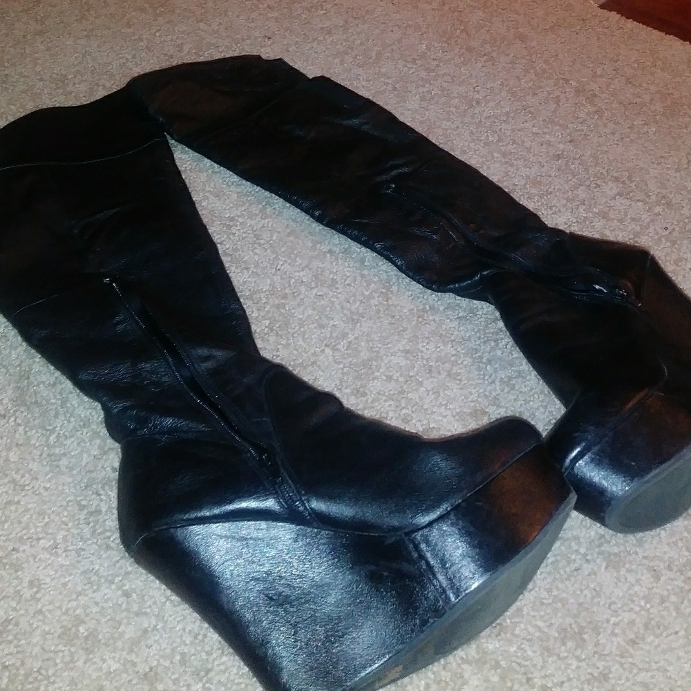 Aldo leather thigh boot